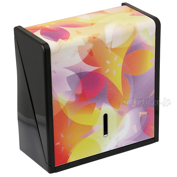 オシャレなデザイン ペーパータオルホルダーL（フラワーアート-01-L）