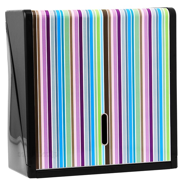 オシャレなデザイン ペーパータオルホルダーL(ストライプ・カラフル)