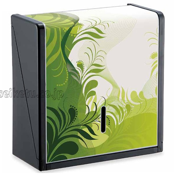 オシャレなデザイン ペーパータオルホルダーL（リーフ）