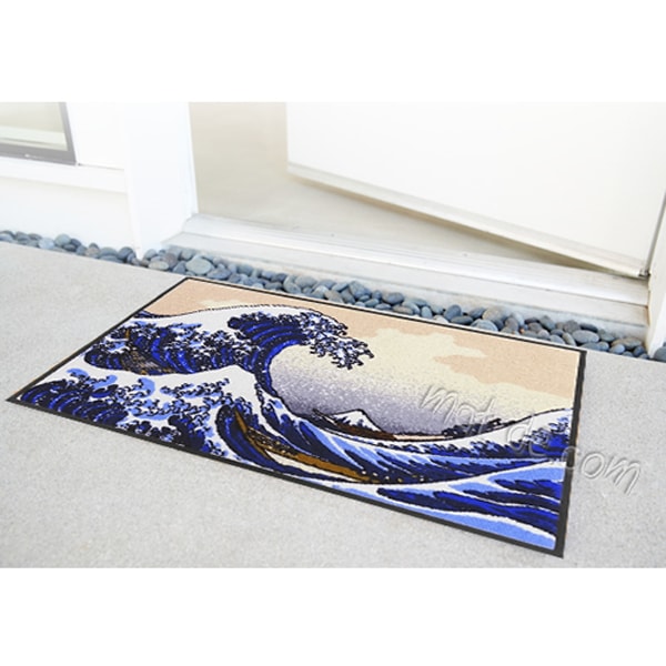 デザインマット(葛飾北斎・神奈川沖浪裏)600×900mm