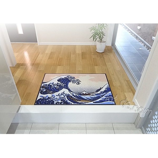 デザインマット(葛飾北斎・神奈川沖浪裏)600×900mm