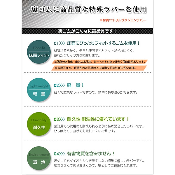 オフィスデザインマット(ツートン)600×900mm (ブラウン・ココアブラウン)