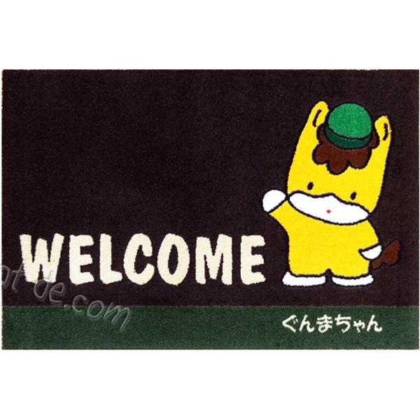 （ぐんまちゃん）WELCOMEマット（600×850mm）ココアブラウン