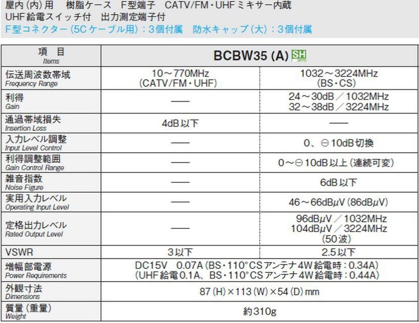 ������̵���ۥޥ��ץ� 4K��8K�б� BS(CS) �֡������� BCBW35(A)