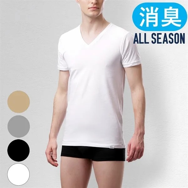 [災害用消臭下着 デオエスト(DEOEST)] Men's 消臭アンダーシャツ・Vネック（V首） [型番:IDA31] 全4色