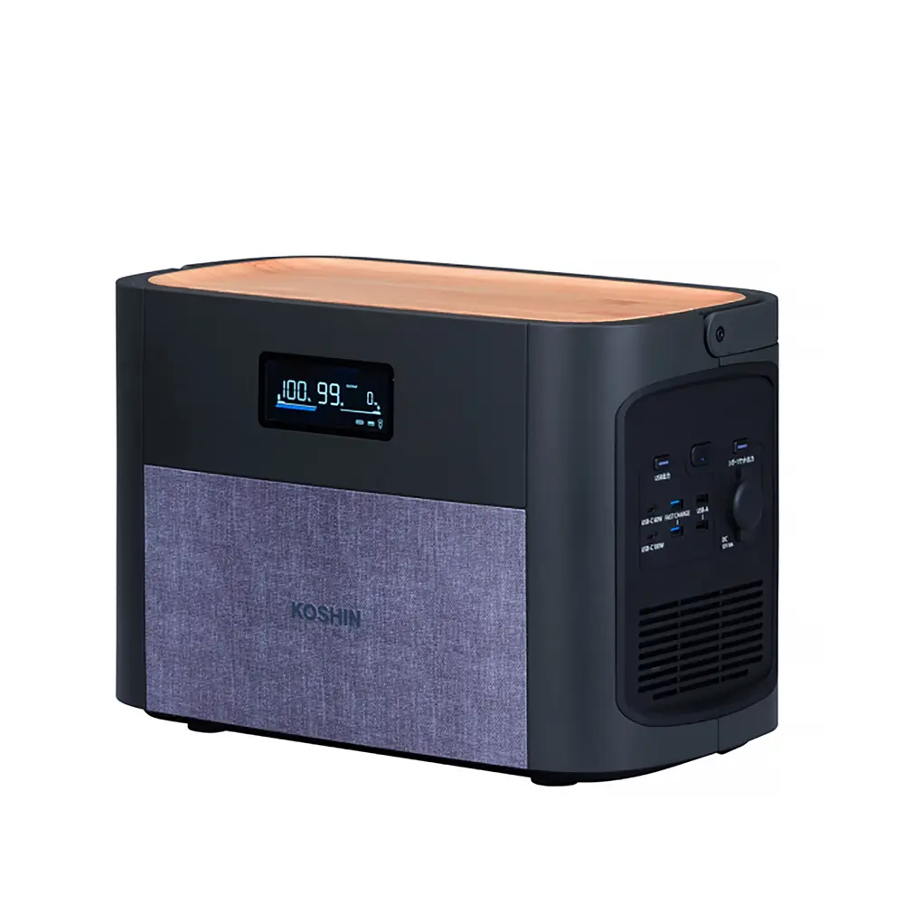 KOSHIN（工進）ポータブル電源 BPS-12L[BPS-12L-AAA-0]（容量1229Wh/DC出力口1/AC出力口3/USB出力口6）｜リン酸鉄リチウムイオンバッテリー搭載（充放電サイクル約4000回）コンセント挿しっぱなしパススルー充電完全対応／停電時の自動直接給電EPS機能搭載