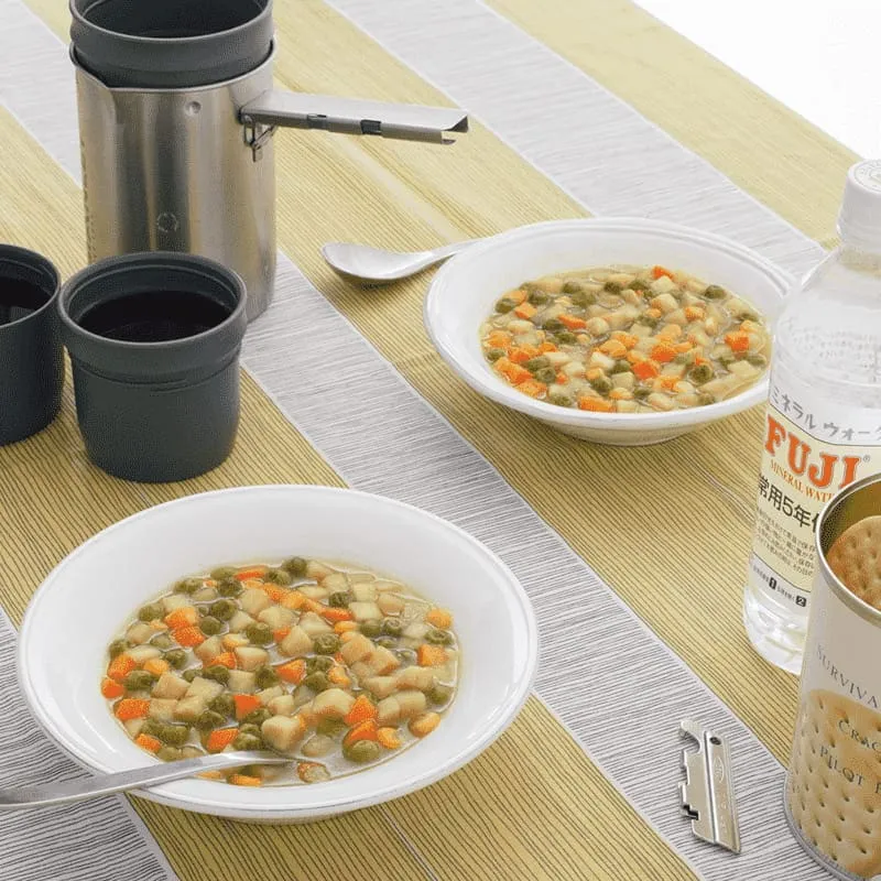 [母の日期間限定]小缶2缶入り サバイバルフーズのギフトボックス(約5食相当量) 母の日シール付きボックス
