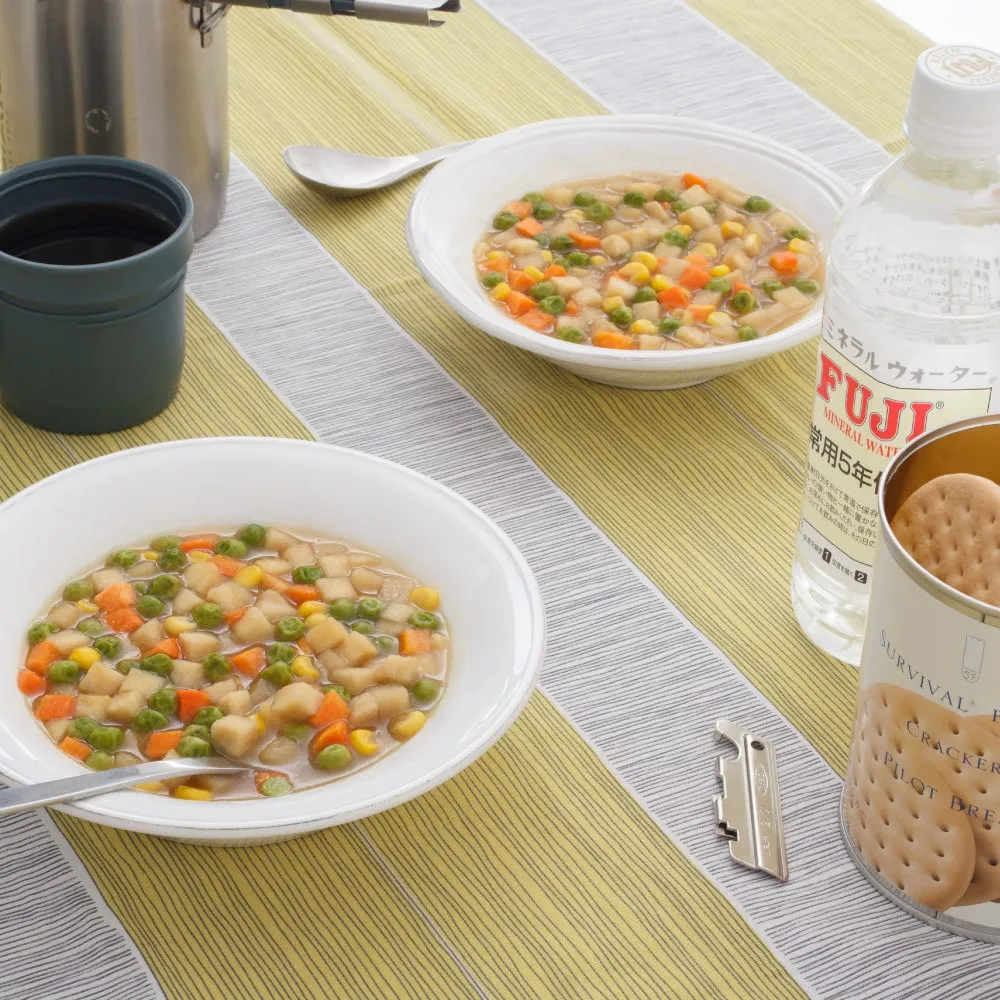 [小缶]チキンシチューと野菜シチューのセット（6缶詰め合わせ/非常食セット）｜サバイバルフーズ（約15食相当量）