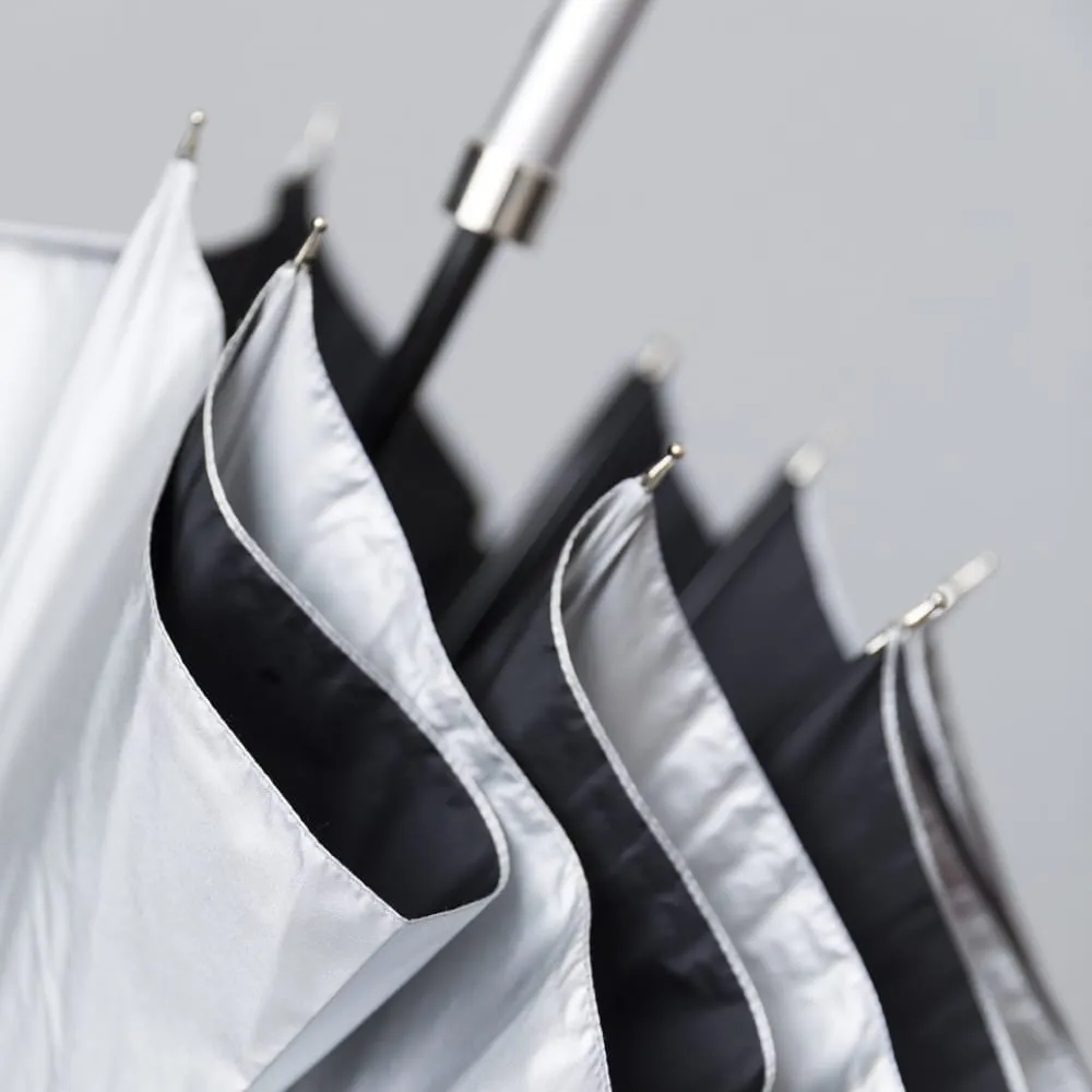 《日傘・晴雨兼用・長傘》《遮熱遮光（UVCUT99%）/シルバーコーティング無地》銀行員の日傘60cm（親骨60cm）｜ブランド：Waterfront（ウォーターフロント）