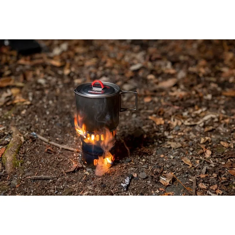 エバニュー(EVERNEW)チタンアルコールストーブ + チタンポット500(RED)セット