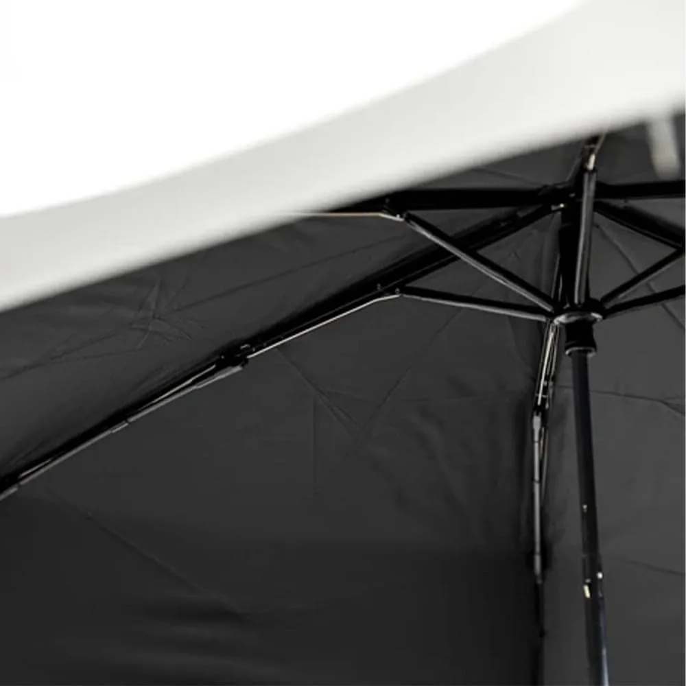 《日傘・晴雨兼用・折りたたみ傘(3段折)》《遮熱・遮光（UVCUT99%）/シルバーコーティング/無地》銀行員の日傘 折60cm（親骨60cm/重さ290g）｜ブランド：Waterfront（ウォーターフロント）