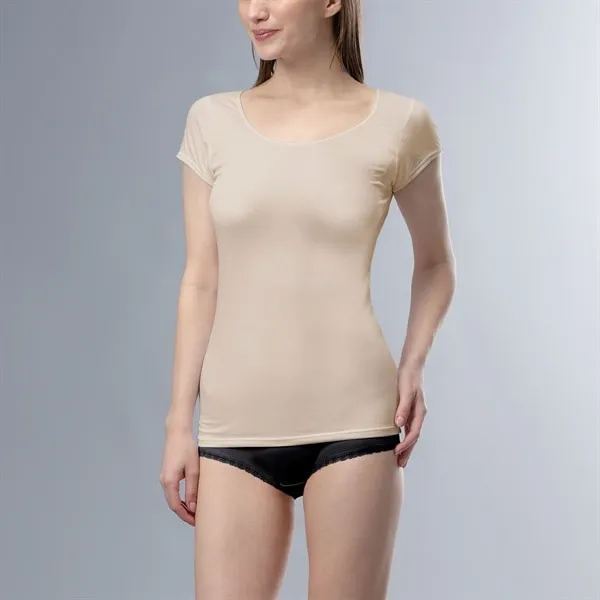 [災害用消臭下着 デオエスト(DEOEST)] Lady's 消臭フレンチスリーブ［汗取りパッド付き］（通年） [型番:IDG08] 全4色