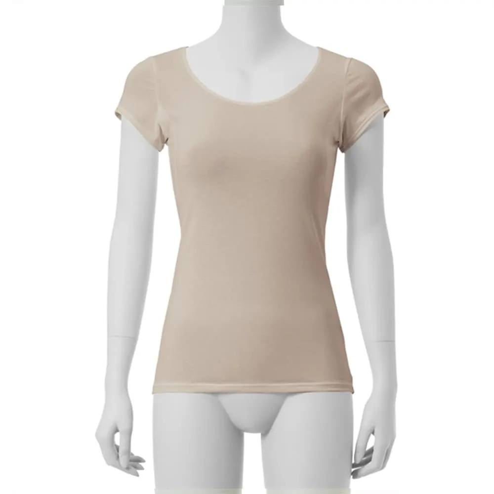 [災害用消臭下着 デオエスト(DEOEST)] Lady's 消臭フレンチスリーブ［汗取りパッド付き］（通年） [型番:IDG08] 全4色