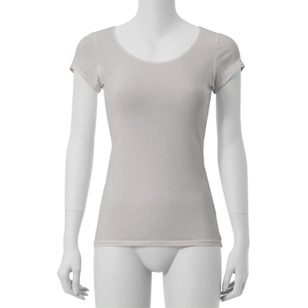 [災害用消臭下着 デオエスト(DEOEST)] Lady's 消臭フレンチスリーブ［汗取りパッド付き］（通年） [型番:IDG08] 全4色