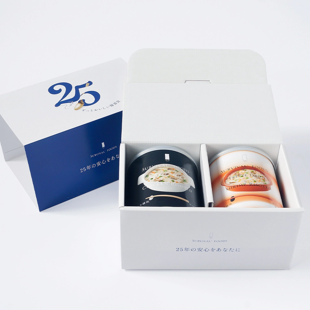 [贈り物]小缶2缶入り サバイバルフーズのギフトボックス(約5食相当量) お歳暮 冬ギフト