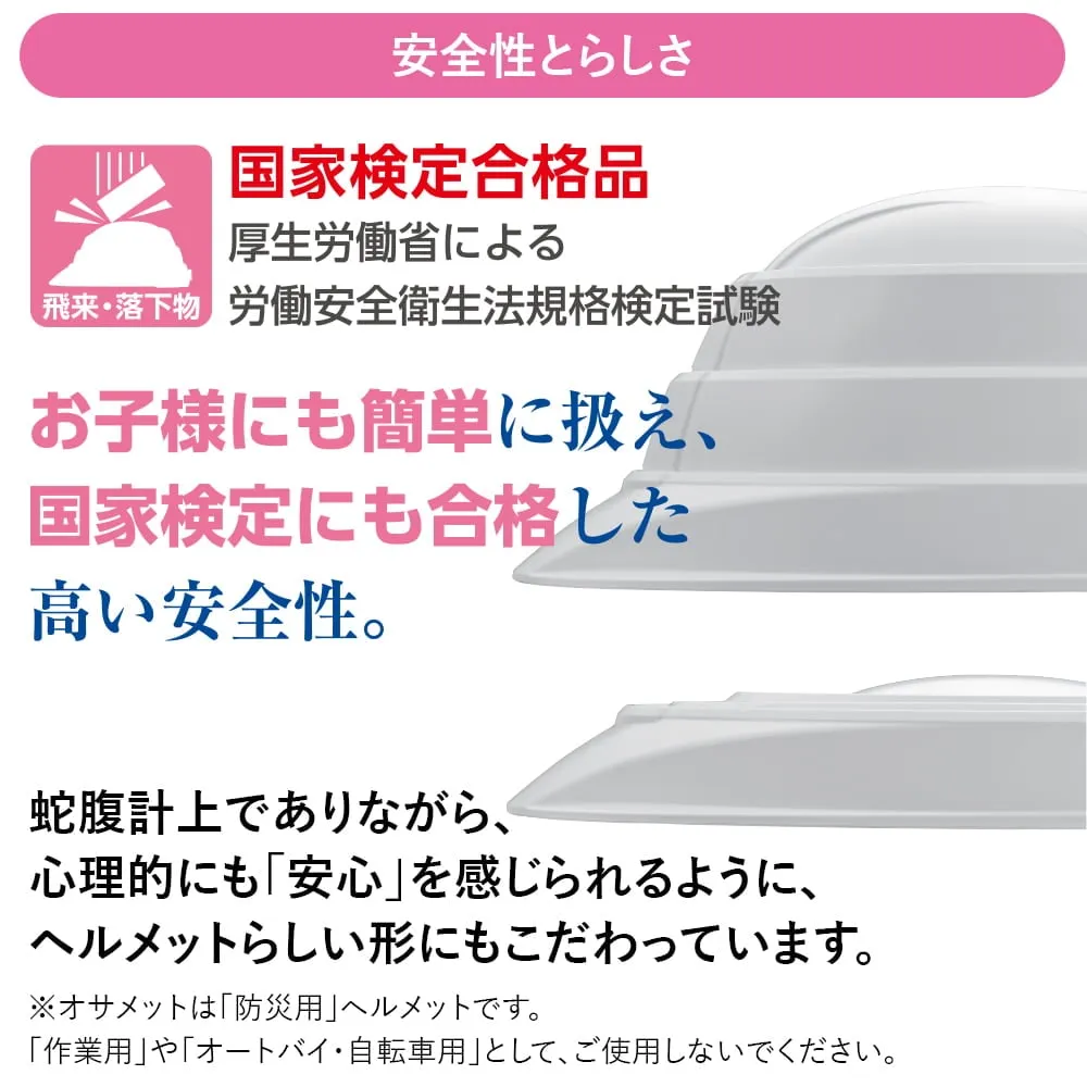 オサメット[A4サイズに小さく畳める収納式の防災用ヘルメット
