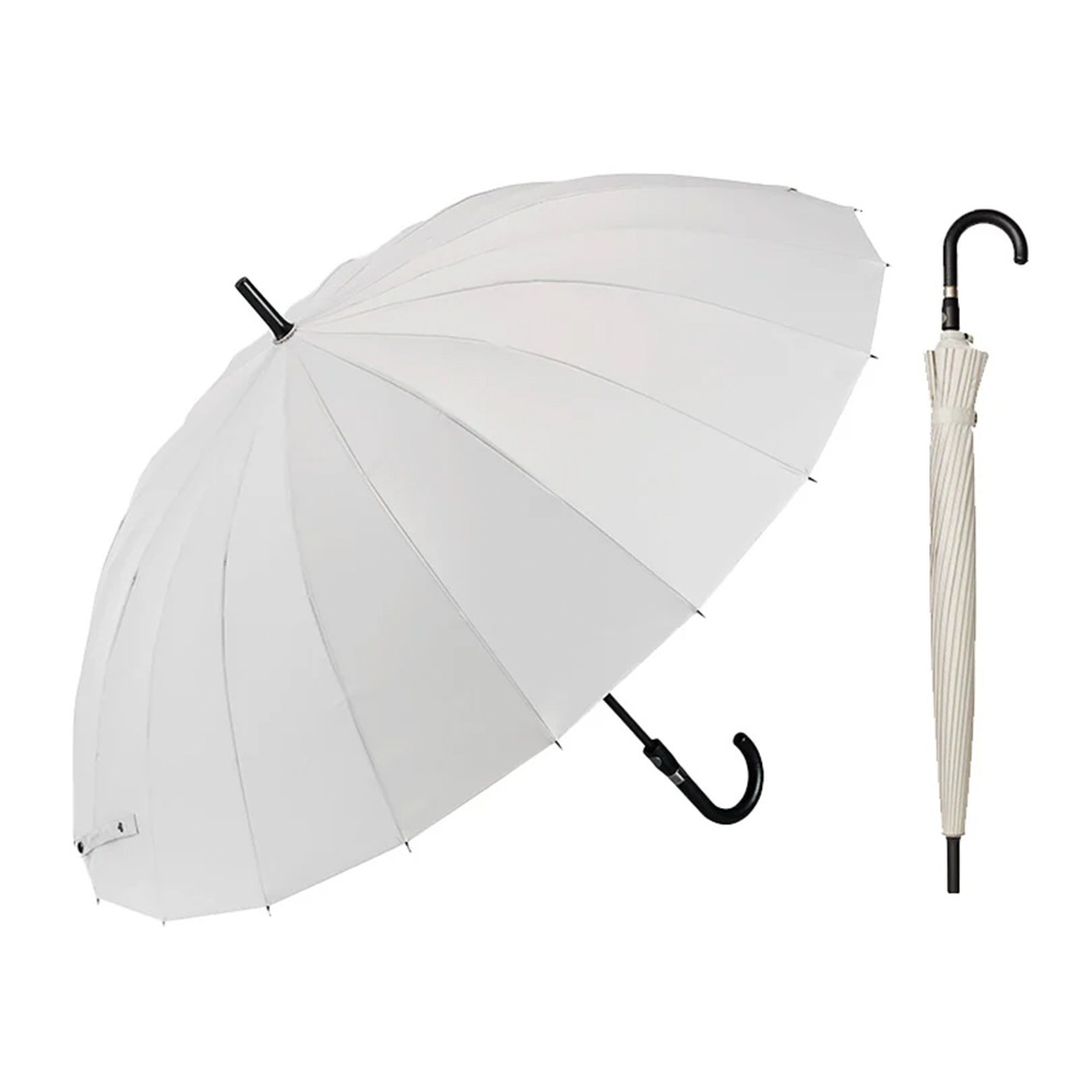 《長傘/FRP強化骨採用》富山サンダー20本骨（親骨65cm/重量575g/超撥水加工済）全3色｜ブランド：Waterfront（ウォーターフロント）