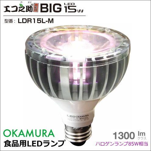 ��¼�Ż���OKAMURA�� LDR15L-M �����ѥΡ��ޥ륫�顼3000K LED�ŵ� ����Ƿ�� BIG ������LED���ס�E26�����