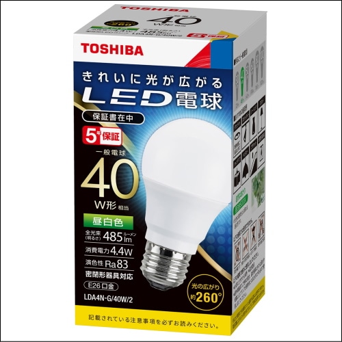 東芝 LED電球 E17型 40W相当 26 個セット ヨドバシ.com - 東芝 TOSHIBA 一般電球形LED電球 40W相当 配光角