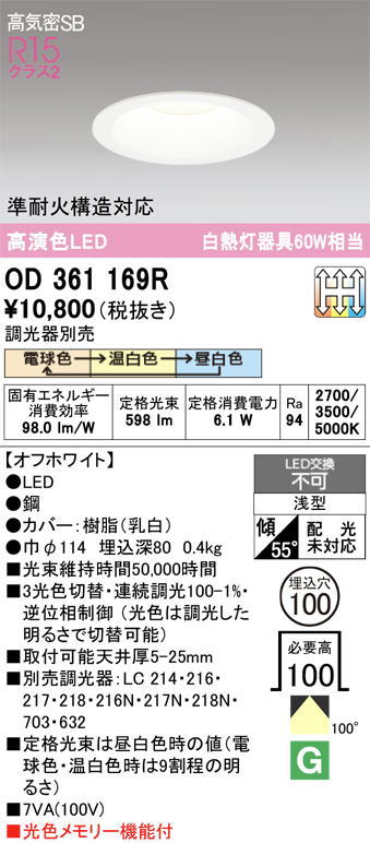 �����ǥ�å� OD361169R LED���η�������饤����Ǯ��60�׷����� ���ο����եۥ磻�Ƚ��Ѳй�¤�б� �������100�� �ŵ忧 ���� ���Ĵ�������ס�