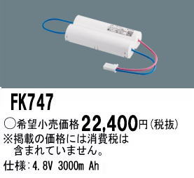 �ѥʥ��˥å� FK747 ͶƳ��������Ѿ������-������ �Хåƥ꡼