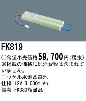 �ѥʥ��˥å� FK819 ͶƳ��������Ѿ������-������ �Хåƥ꡼