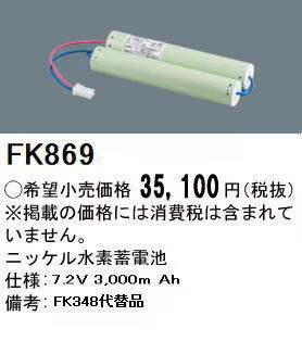 �ѥʥ��˥å� FK869 ͶƳ��������Ѿ������-������ �Хåƥ꡼