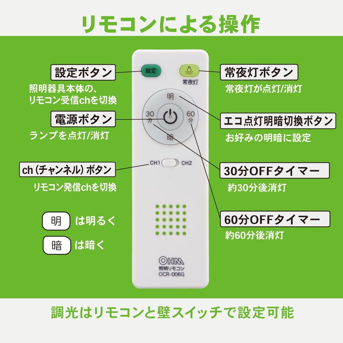 オーム電機 LE-Y36D8G-W4 LEDミドルサイズシーリングライト（45cm