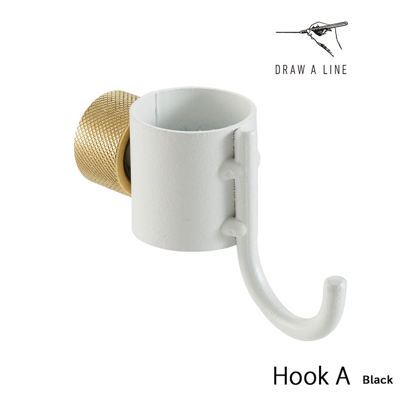 在庫限り40％OFF】送料込_おしゃれ突っ張り棒オプションフック