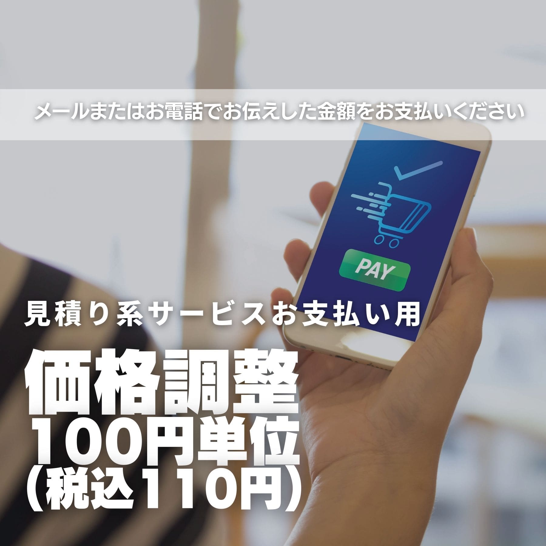 価格調整(100円単位)※見積りお支払い※