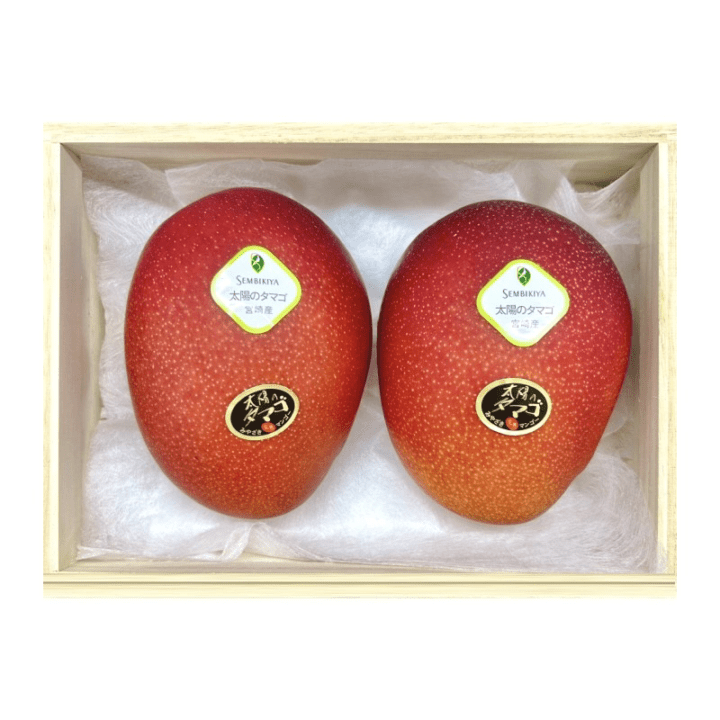 宮崎県産 完熟マンゴー 太陽のタマゴ(4L) 2個 桐箱入 千疋屋総本店
