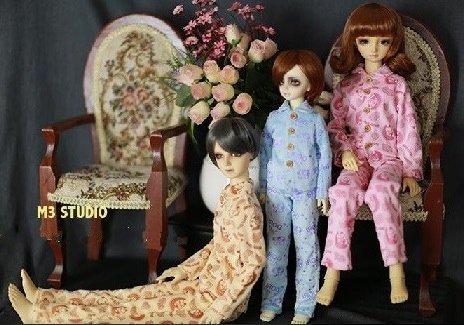 AF3525【M3 studio】1/3SD17、SD13,SD/DD，MSD,幼SD用パジャマ2点セット