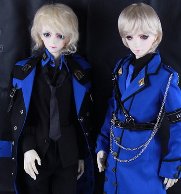 AF3917【wwdz】1/3SD13,SD17（多サイズ対応）軍風制服5点セット（青コート）