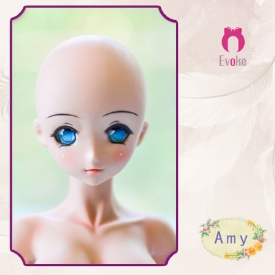 ED-Head3-Amy【Evoke Doll】シリコン制1/3ドールヘッド（Amy）