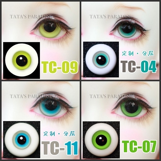 EYER144【TATA】　ドール用低弧小瞳グラスアイ14~18ｍｍ
