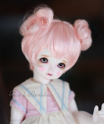 U-3512【TATA】1/4幼SD,MSD(頭囲15~19cm)用ウィッグ（2色あり）