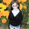 AF7106【kuyin】MSD、SD13、SD17用シャツ（黒）|ワンピ/シャツ/ブラウス/セーター|◆ドール洋服（種類別）