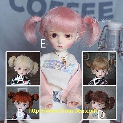 U-3582【B.T】 1/6,1/4(頭囲15~20.3cm)用ウィッグ