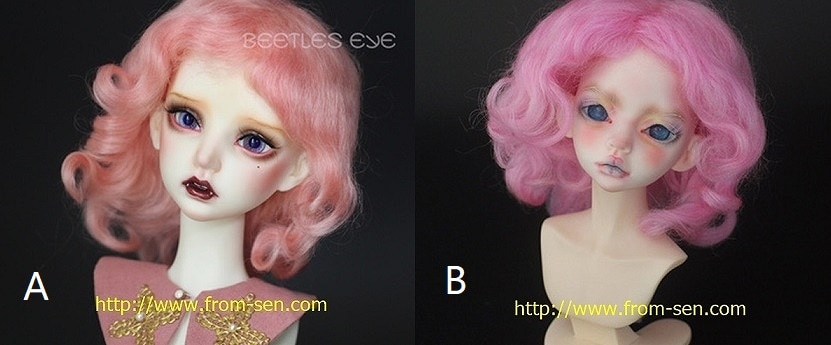 U-3584【B.T】 1/3(頭囲20~22.5cm)用ウィッグ