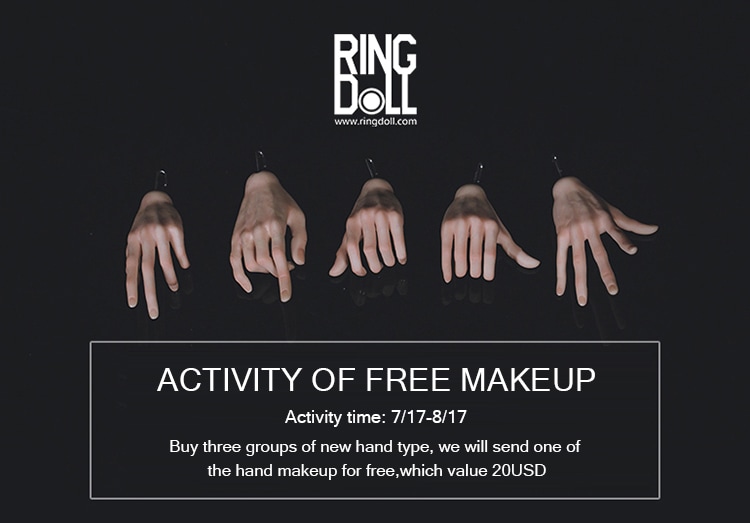 RD-combinationhand【Ringdoll】球体関節ドール60cmドール用ハンド<BR> （combination hand）