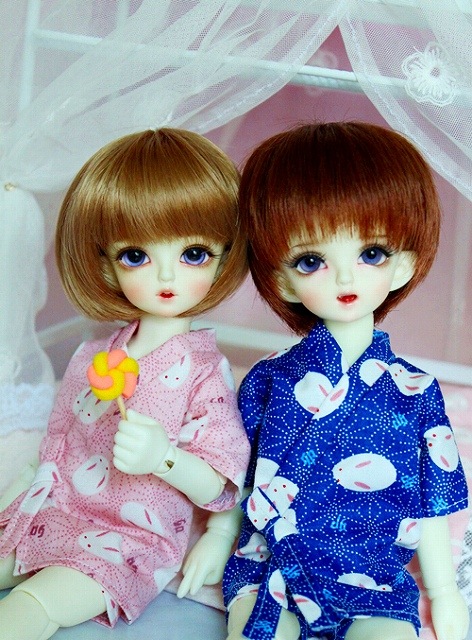 AF7445【MOMO】1/4MSD，幼SD用パジャマ2点セット