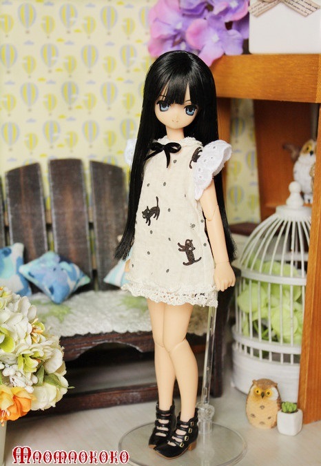 M0263【MOMO】blythe/azone/momoko/licca用ワンピース