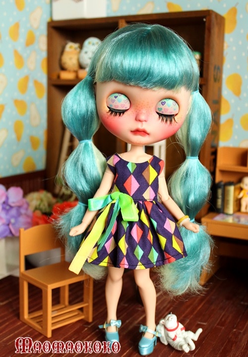 M0265【MOMO】licca/momoko/blythe 用ワンピース