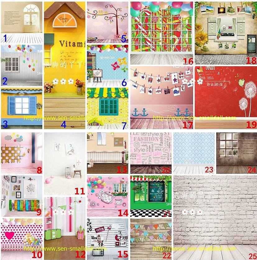 z0757 【PJ】 1/3 1/4 1/6 blythe ドール 用背景布60*120cm | ◇ドール