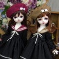 AF7550【emc】MSD，SD/DD用洋服2点セット|女の子カジュアル服|◆ドール洋服（種類別）
