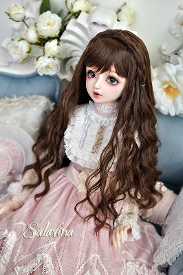 U-3839【SALA】1/3幼SD,MSD，ＳＤ/DD(頭囲15~24cm)用ウィッグ