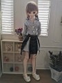AF8004【keke】MSD,SD,DD(L/M),DDDY用洋服2点セット|女の子カジュアル服|◆ドール洋服（種類別）