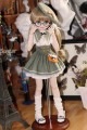 AF8293【双核心】MSD/MDD用洋服6点セット（緑）|女の子カジュアル服|◆ドール洋服（種類別）