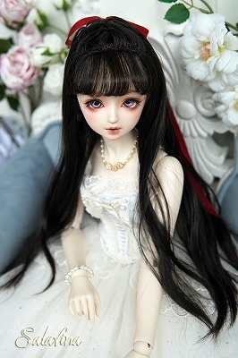 U-3889【SALA】1/3幼SD,MSD，ＳＤ/DD(頭囲15~24cm)用ウィッグ