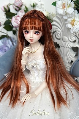 U-3891【SALA】1/3幼SD,MSD，ＳＤ/DD(頭囲15~24cm)用ウィッグ